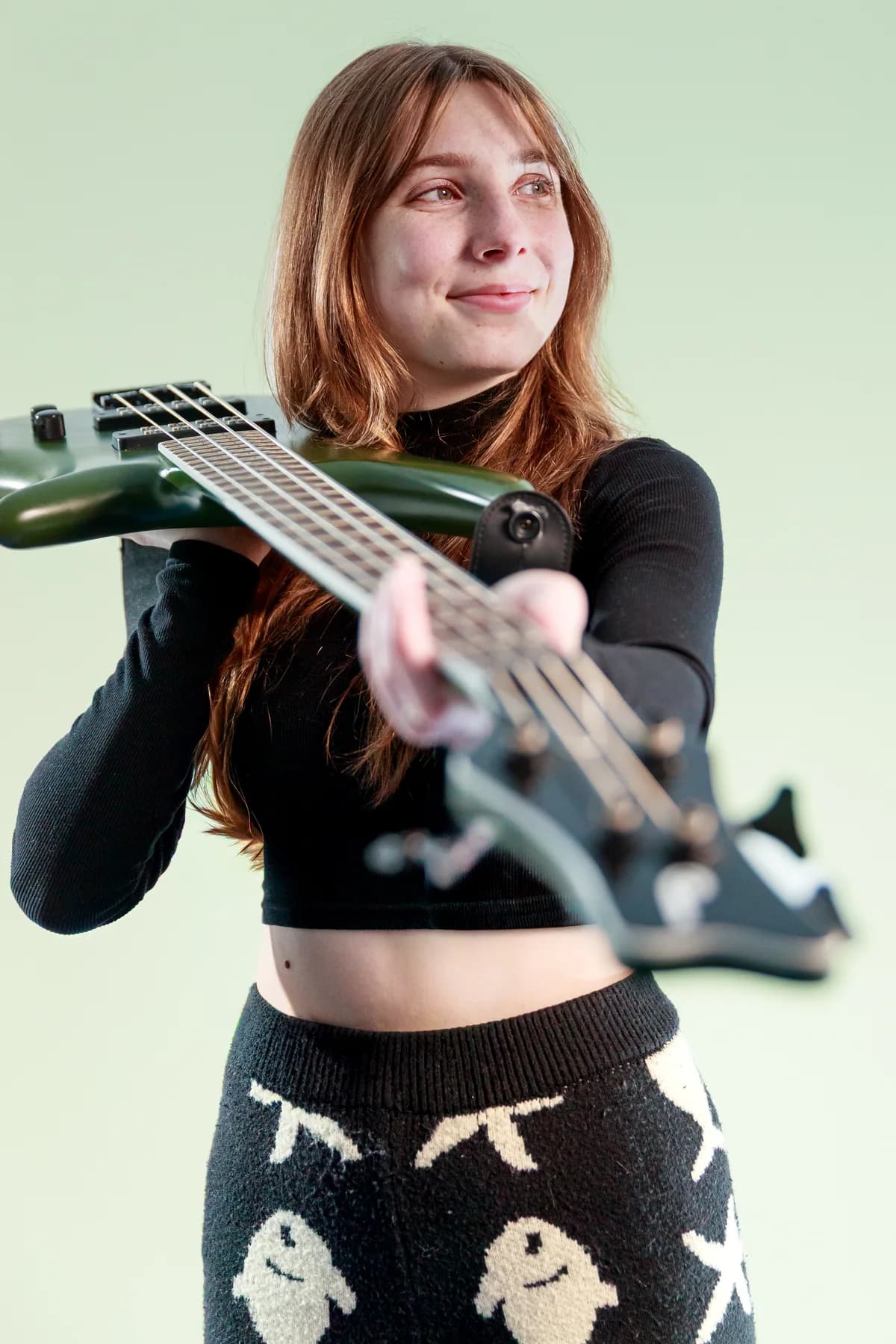 Tori Smiling Bass Closeup (Heart Zones Release)