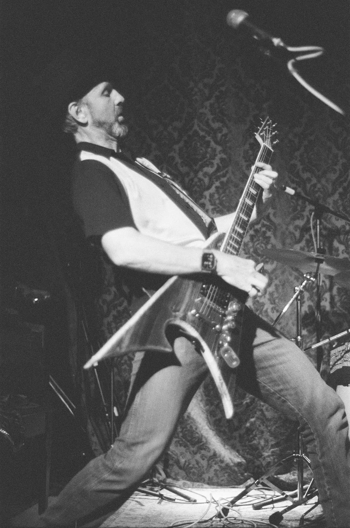 Guitarist Stage Pose Bw (Congress Coffee Calgary TRIAL09 Phreqed)