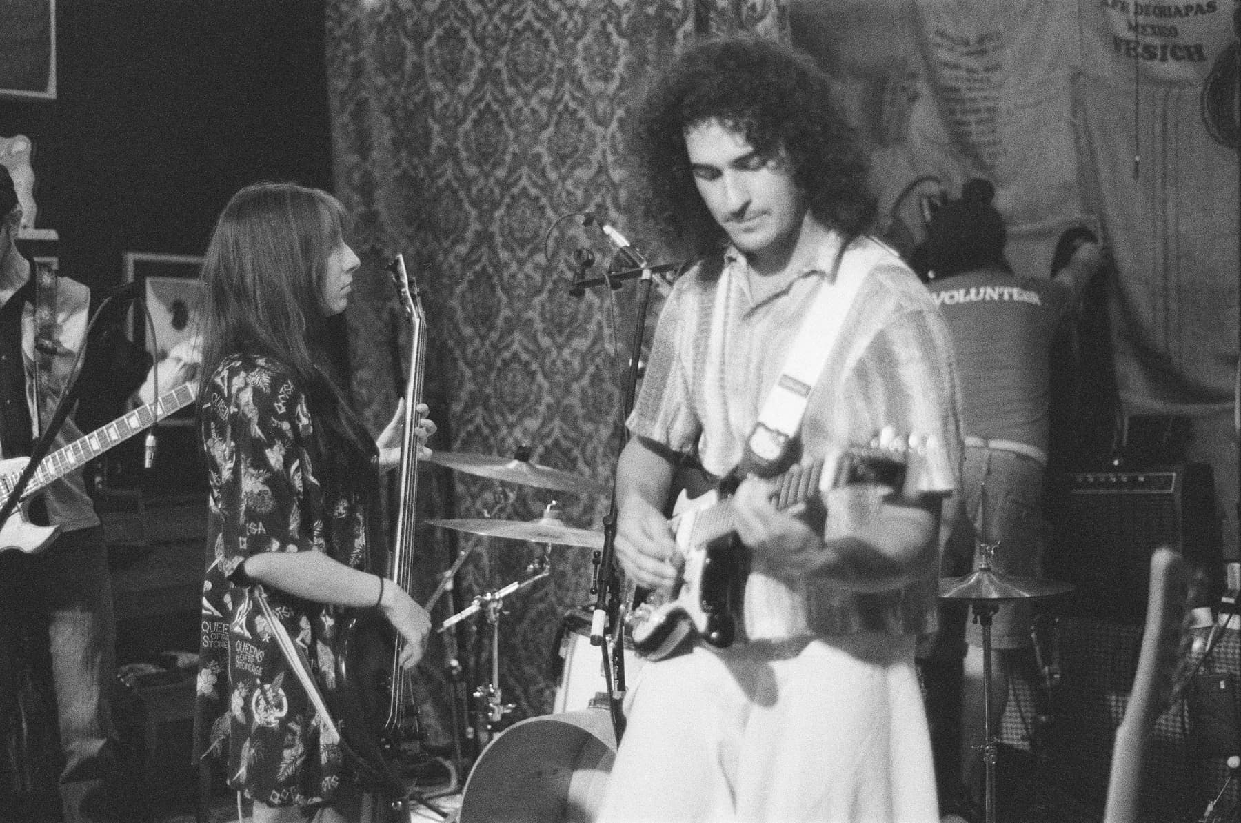 Bandmates Performing Together Bw (Congress Coffee Calgary TRIAL09 Phreqed)